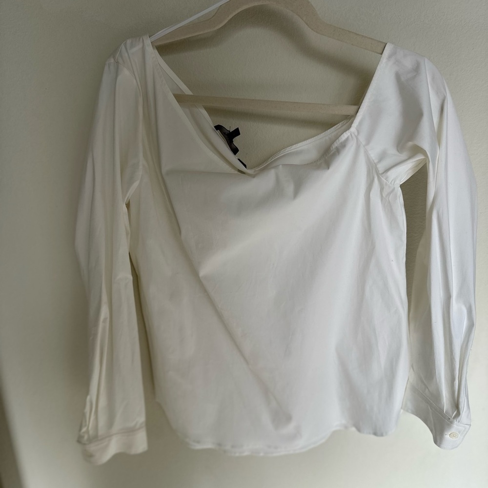 Theory cotton off shoulder on one side top